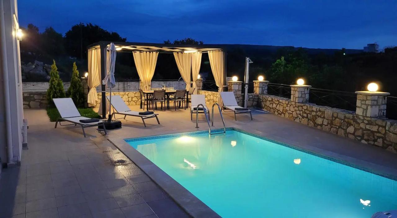 Natural View Villa With Private Pool Skouloúfia エクステリア 写真