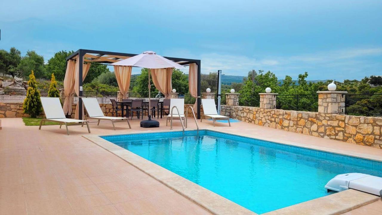 Natural View Villa With Private Pool Skouloúfia エクステリア 写真